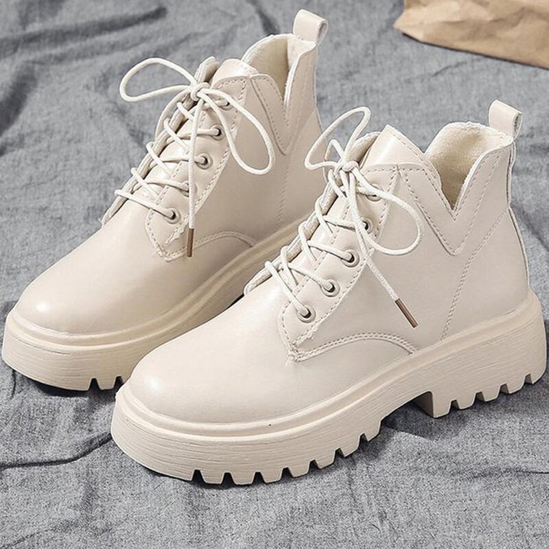 

Lug Sole Boots, Beige
