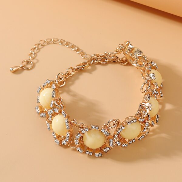 

Rhinestone Decor Bracelet, Yellow