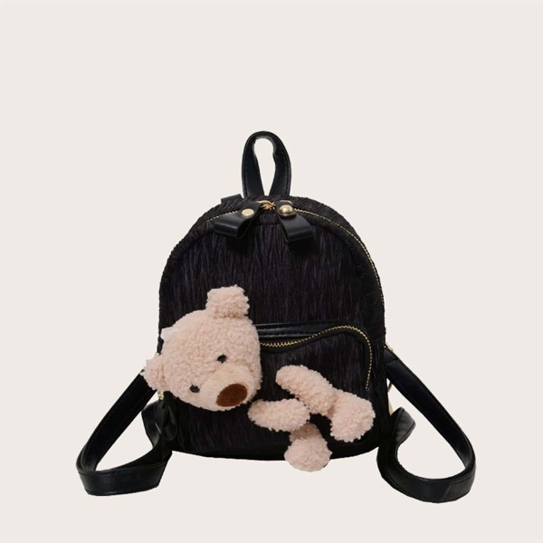 

Рюкзак с аппликацией для девочек, Чёрный