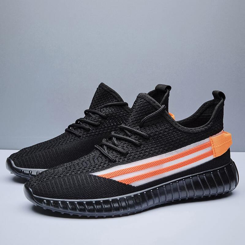 

Guys Striped Low Top Sneakers, Black