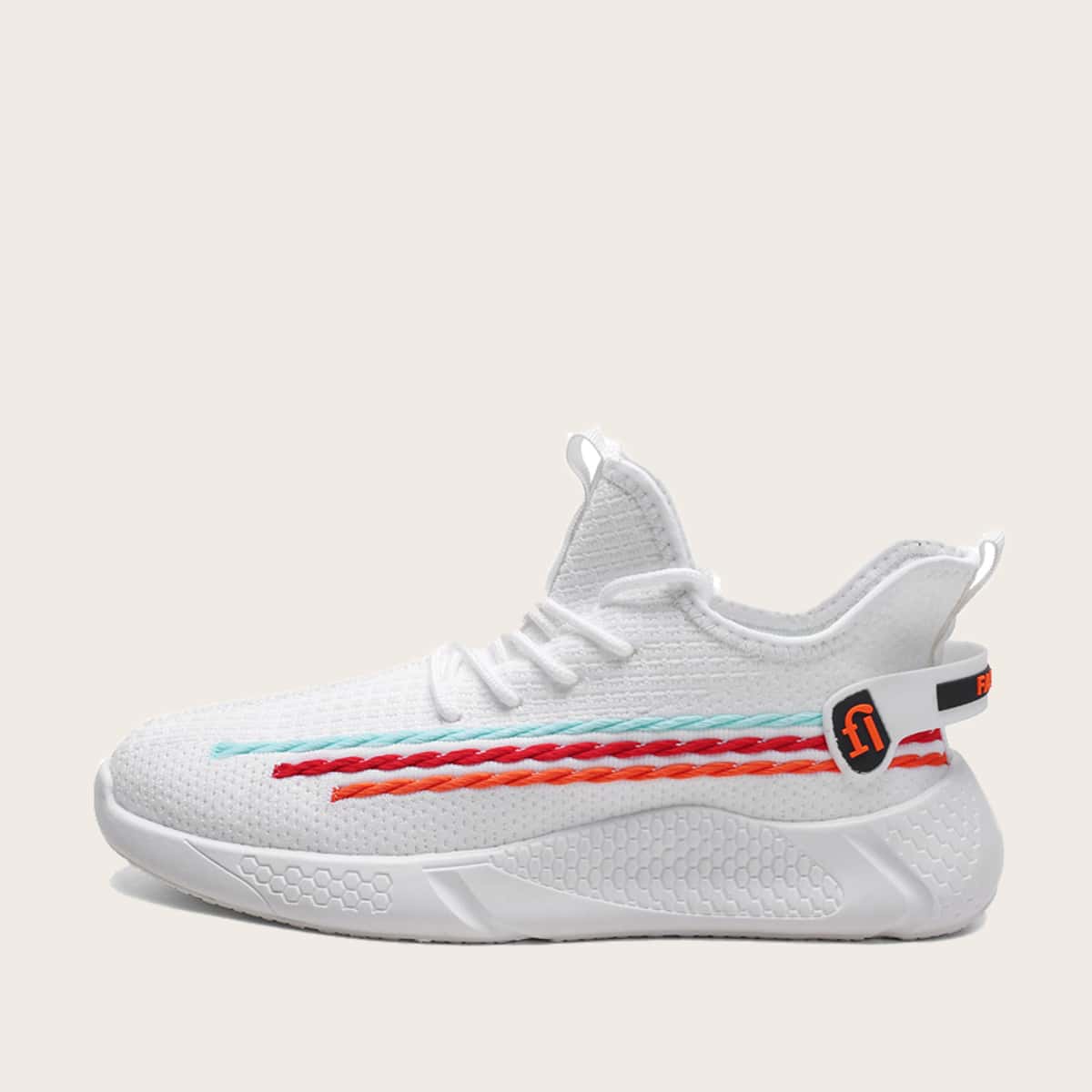 

Guys Low Top Knit Sneakers, White