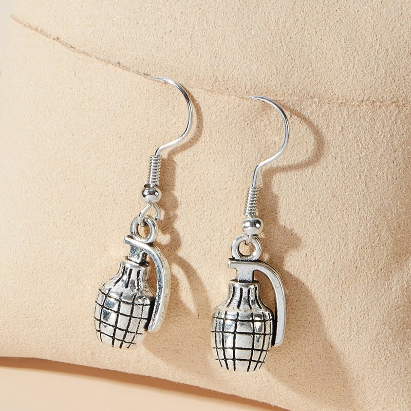 

Bomb Drop Earrings, Silver