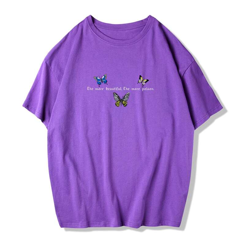 

Guys Butterfly Print Tee, Violet purple