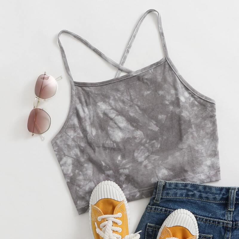 

Tie Dye Criss Cross Cami, Multicolor