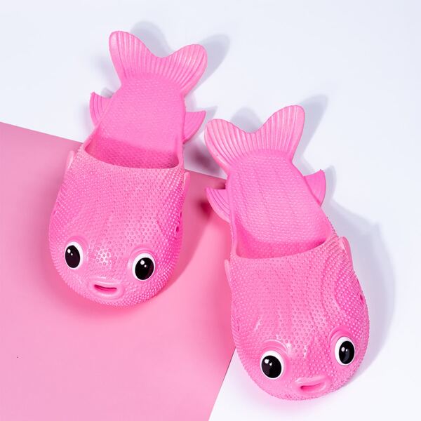 

Round Toe Cartoon Shaped Slides, Pink