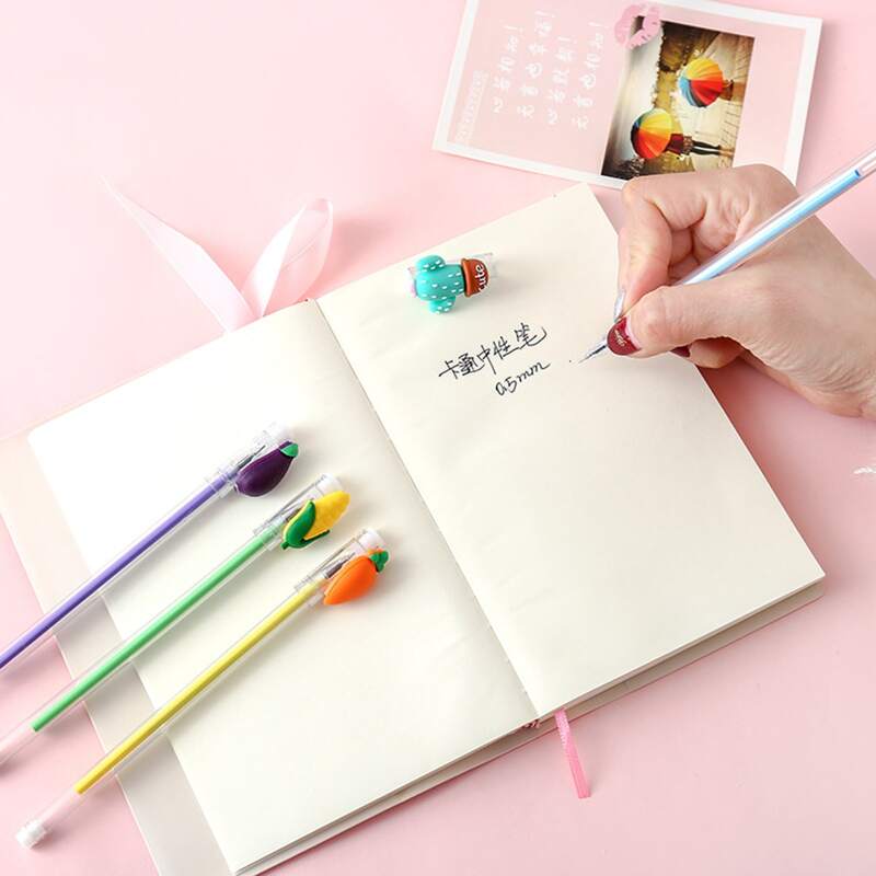 

8pcs Plants Gel Pen, Black