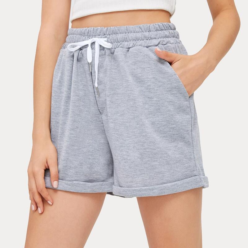 

Tie Front Shorts, Light grey