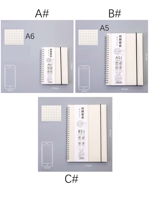 1pc Spiral Grid Notebook SHEIN USA