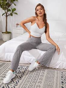 Muchica 傘狀腿羅紋針織褲子