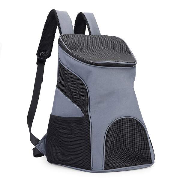 

1pc Cat Outdoor Breathable Backpack, Grey