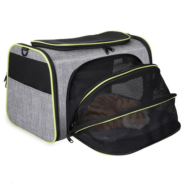 

1pc Cat Outdoor Breathable Foldable Carrier Bag, Grey