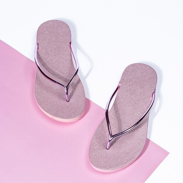 

Thin Strap Flip Flops, Pink