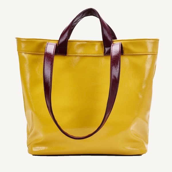 

Minimalist Double Handle Tote Bag, Yellow