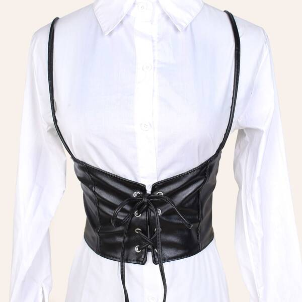 

Lace Up Front Belt, Black
