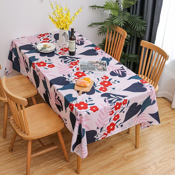 

Flower Print Tablecloth, Multicolor