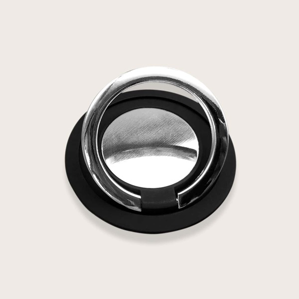 

1pc Round Phone Ring Holder, Black