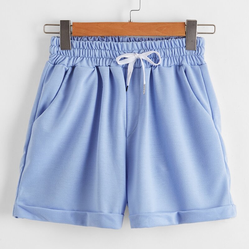 

Tie Front Shorts, Blue