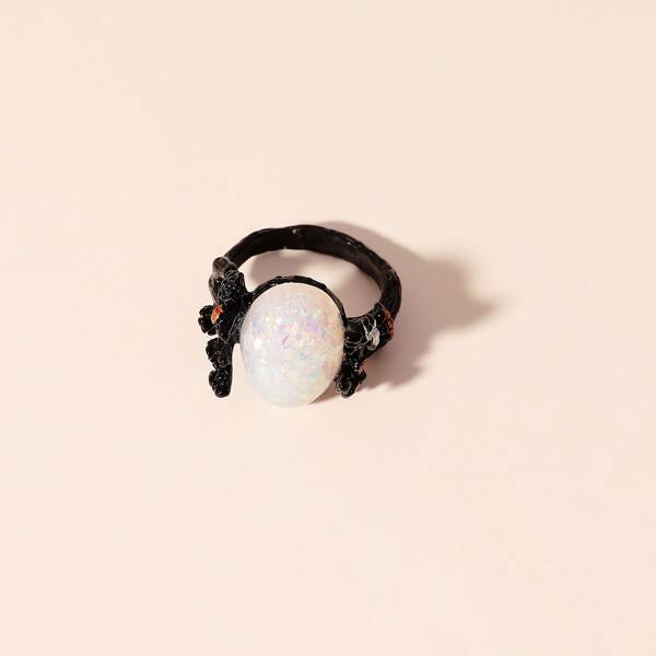 

Gemstone Engraved Ring, Black