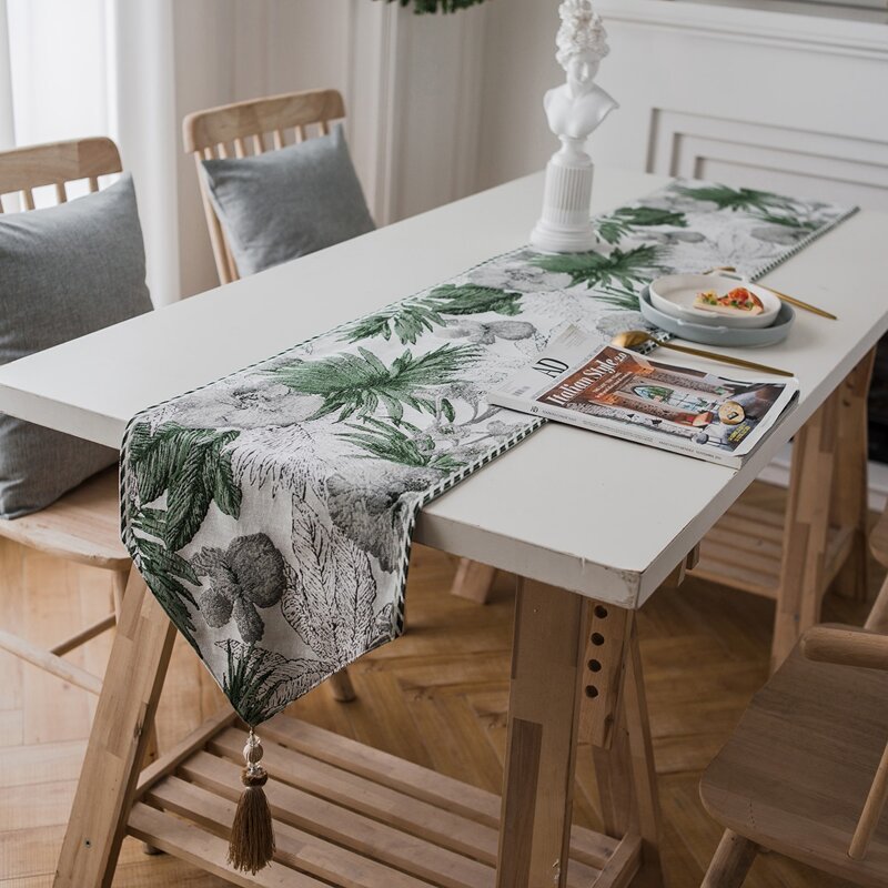 

Leaf Print Table Runner, Multicolor