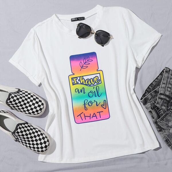 

Slogan Graphic Tee, White