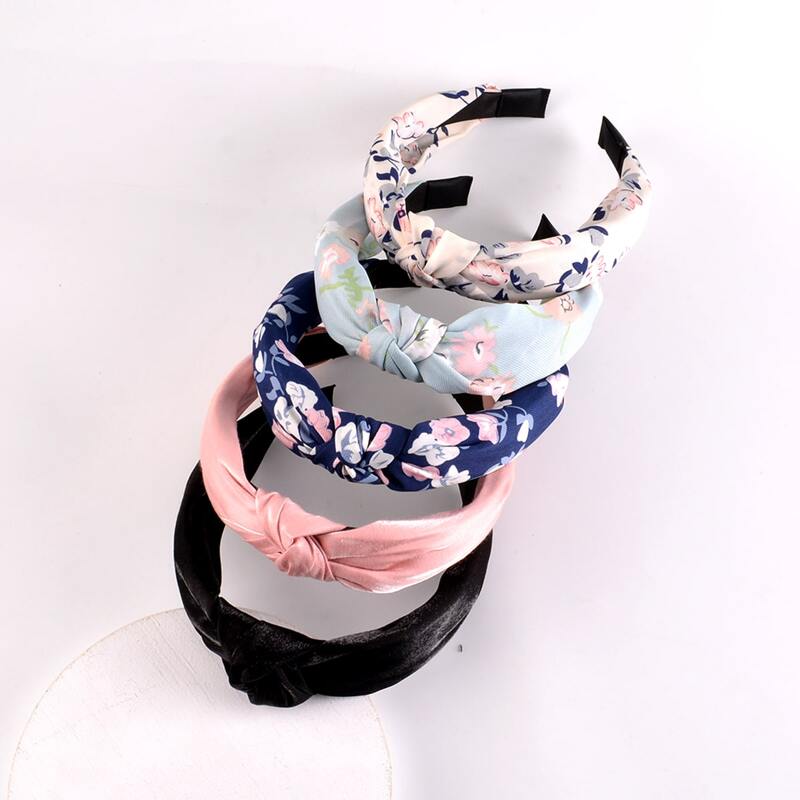 

5pcs Floral Pattern Hair Hoop, Multicolor