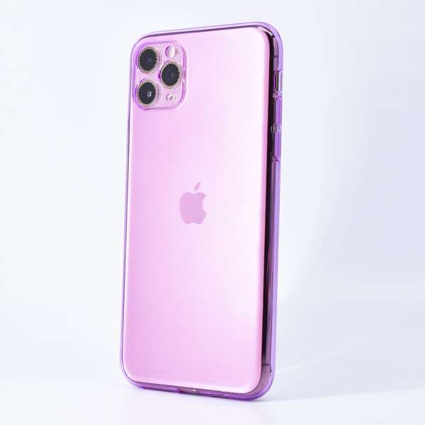 

1pc Clear iPhone Case, Clear mauve purple