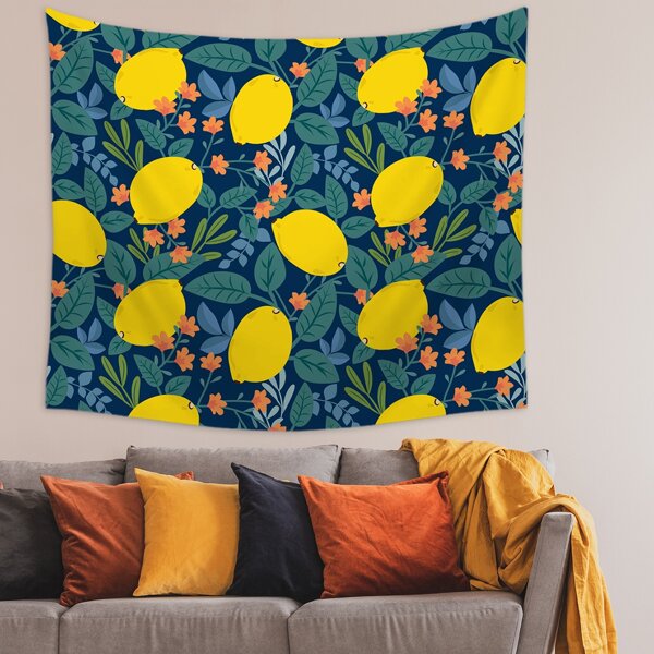 

Lemon Print Tapestry, Multicolor