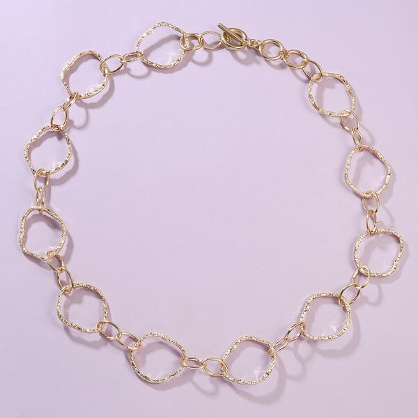 

Textured Chain Necklace, Gold