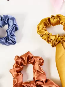 Satin Bow Scrunchie Set - 8pcs Casual - Multicolor - View 3
