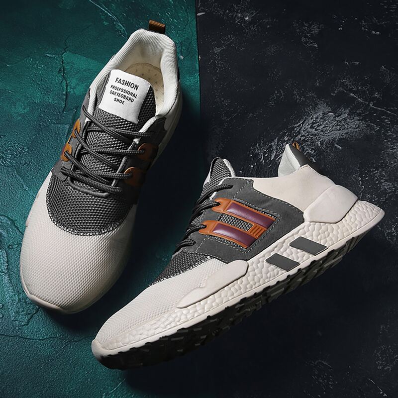 

Guys Lace-up Front Colorblock Sneakers, Dark grey