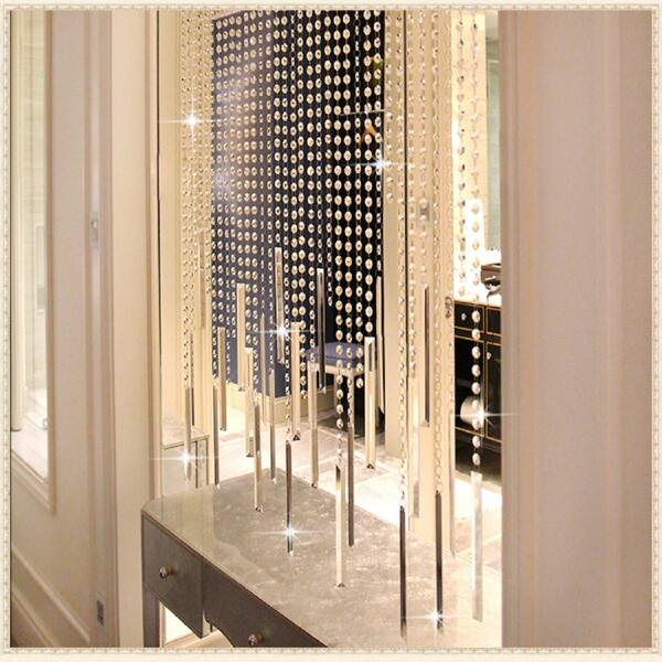 

1pc Bead Decorative Curtain, Clear