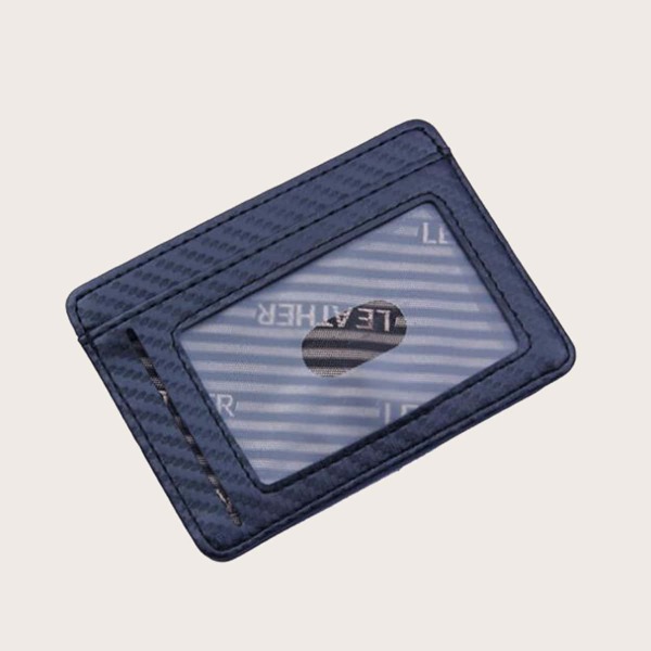 

Men Carbon Fiber Pattern Card Holder, Black