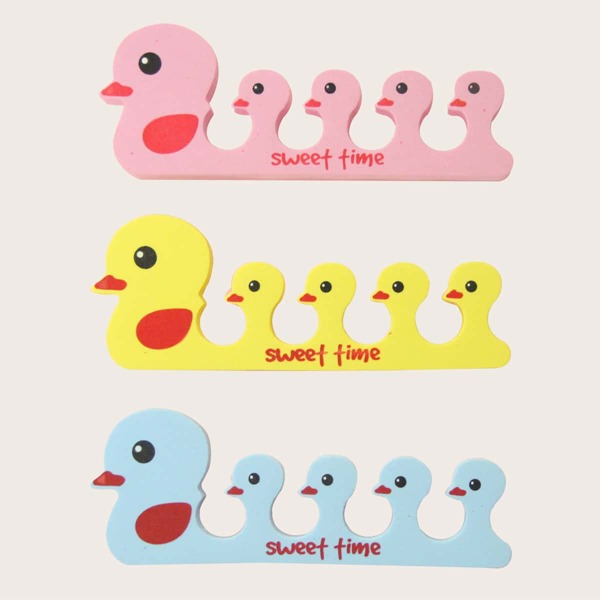 

3pcs Cartoon Nail Art Finger Soft Cotton Separator, Multicolor