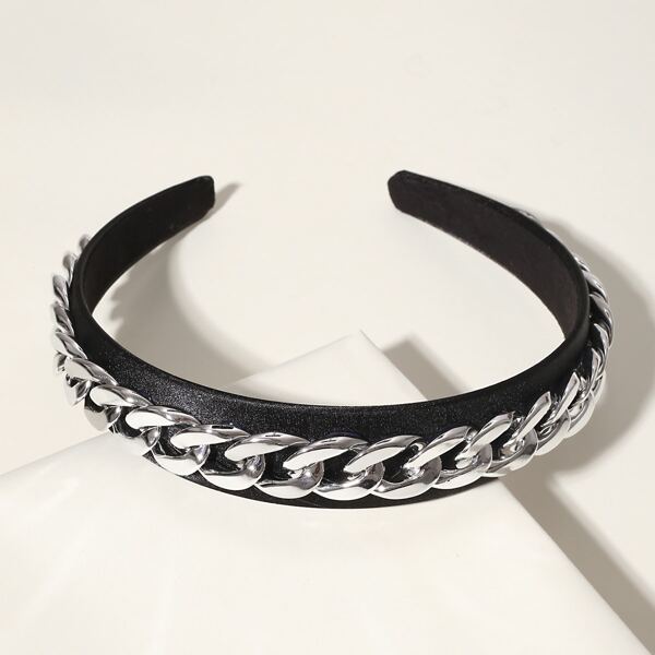 

Chain Decor Hair Hoop, Black