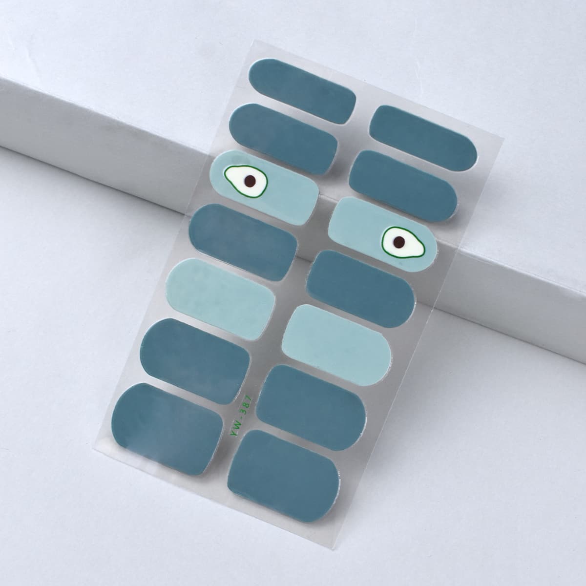 

1sheet Cartoon Nail Sticker, Green