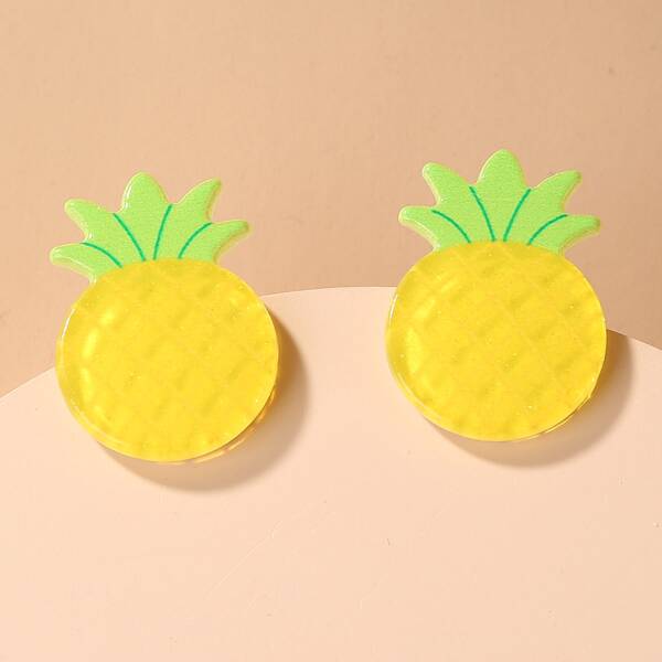 

Pineapple Shaped Stud Earrings, Yellow