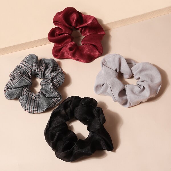 

4шт повязка для волос в клетку, Многоцветный