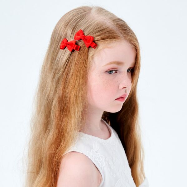 

20pcs Toddler Girls Bow Decor Hair Clip, Multicolor