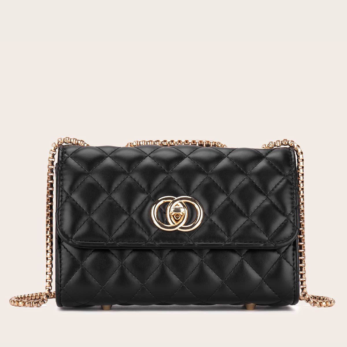 

Quilted Crossbody Bag, Black
