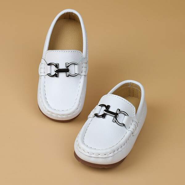 

Toddler Boys Horsebit Decor Loafers, White