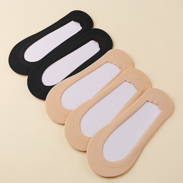 

Однотонные невидимые носки 5 пар, Бежевые