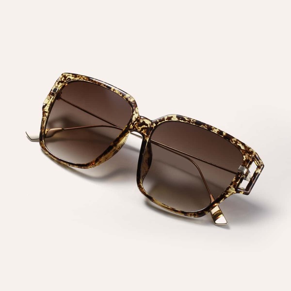 

Leopard Frame Sunglasses, Brown