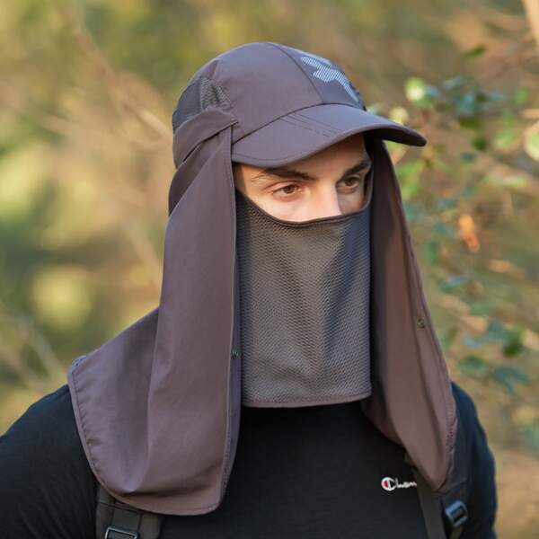

Men Face Covering Hat, Coffee brown