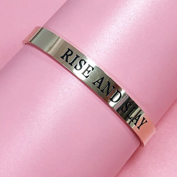

Letter Engraved Cuff Bracelet, Gold