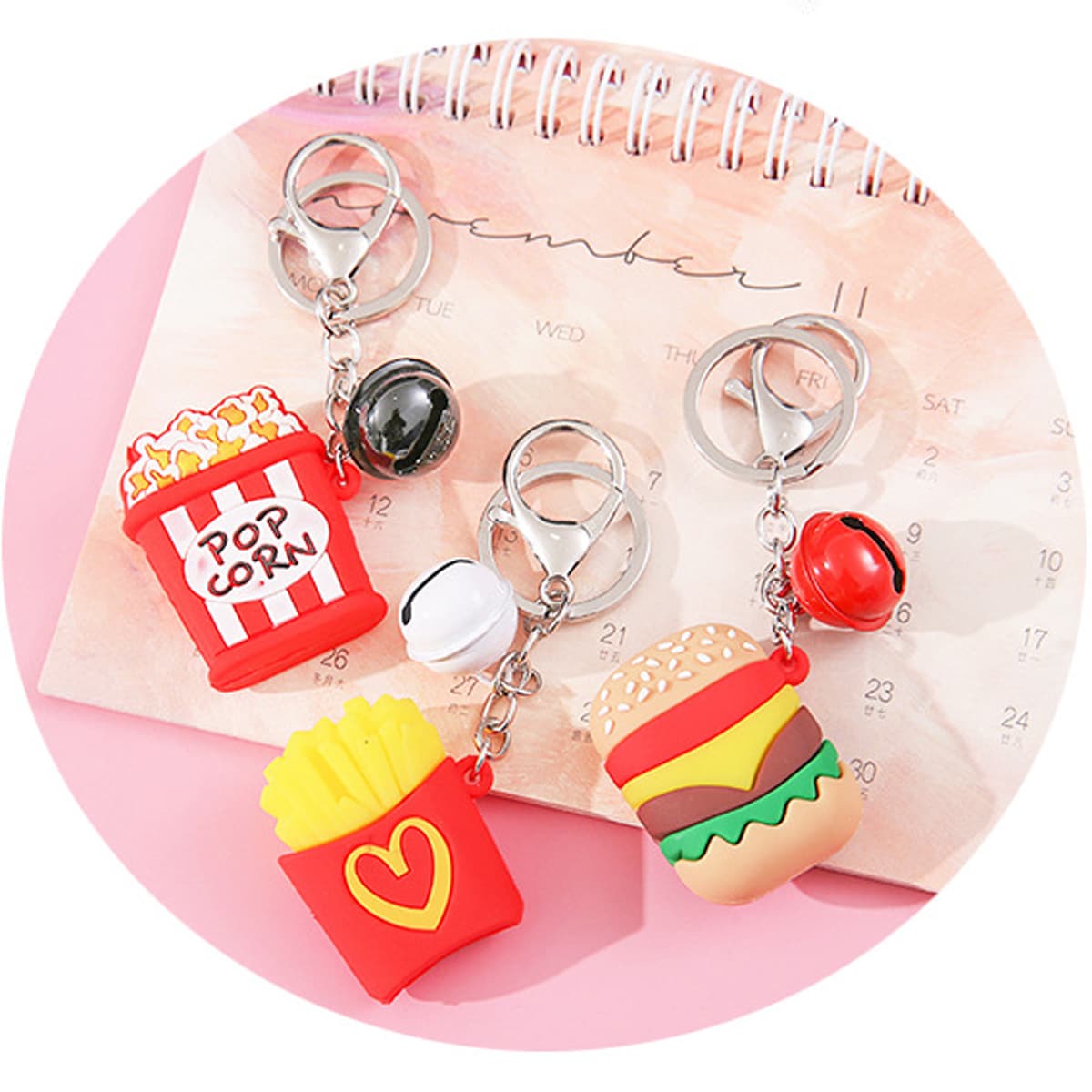 

1pc Random Food Keychain, Multicolor