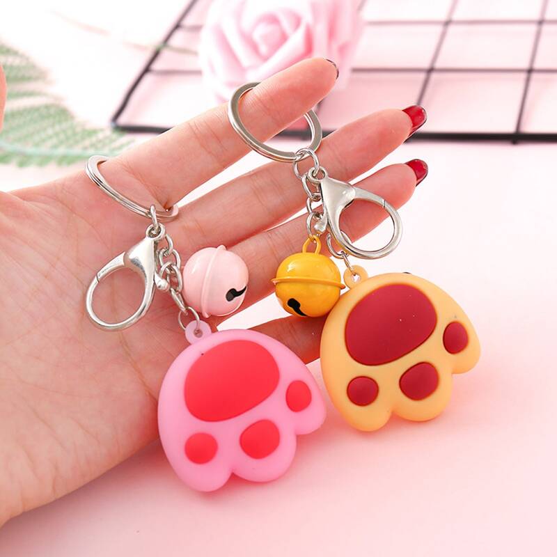 

1pc Cartoon Paw Random Color Key Chain, Multicolor