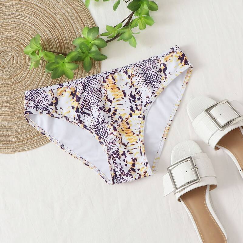 

Snakeskin Bikini Bottom, Multicolor