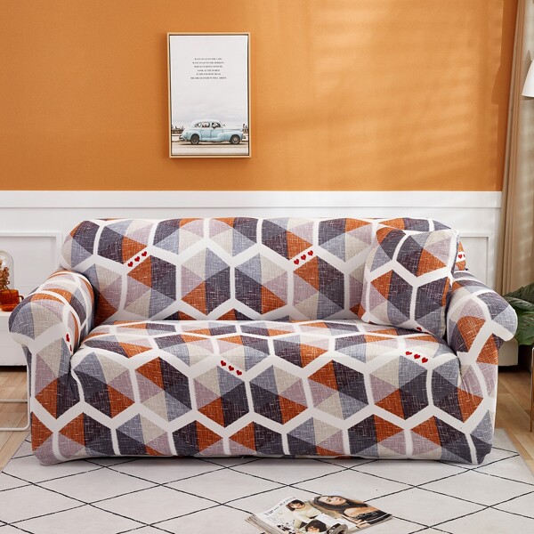 

Geometric Pattern Sofa Cover Without Cushion, Multicolor