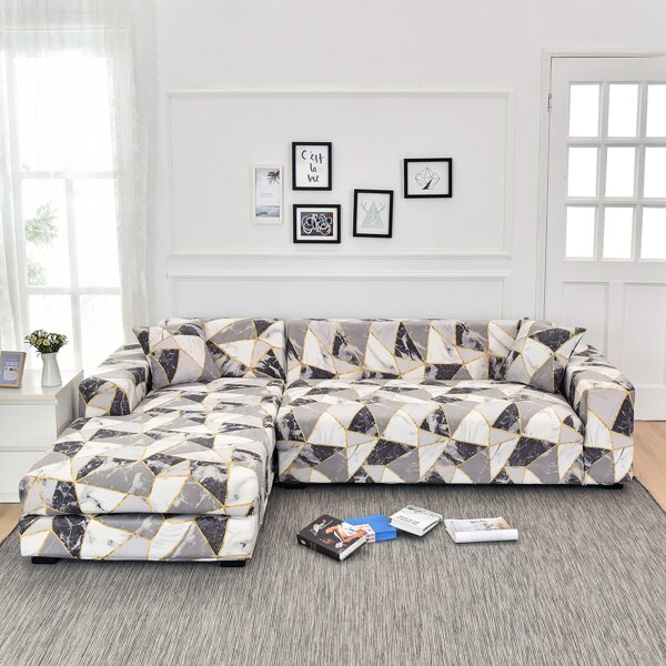

Geometric Pattern Sofa Cover Without Cushion, Multicolor