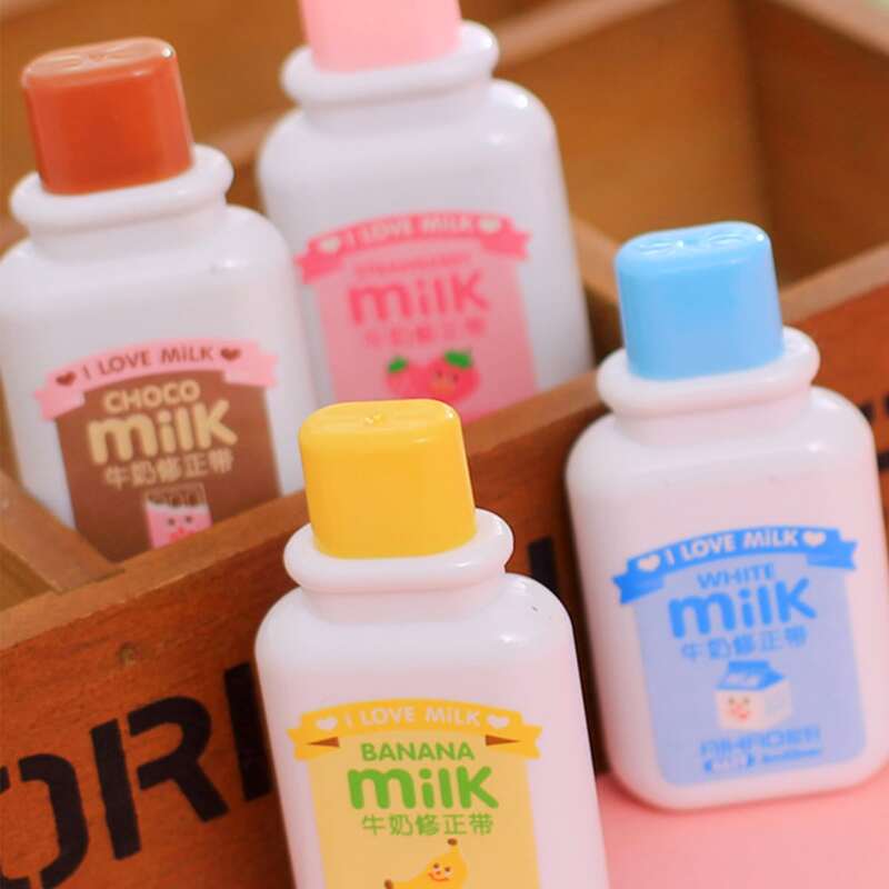 

1pc Milk Bottle Shaped Random Correction Tape, Multicolor